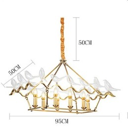 Caracteristică modernă și contemporană din alamă pentru candelabru metalic pentru designeri