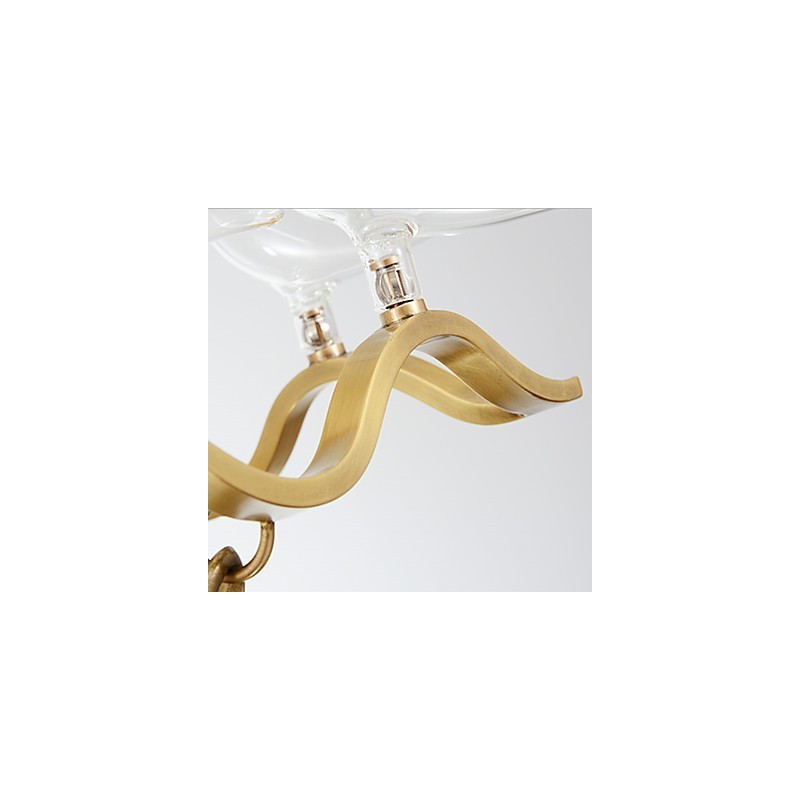 Caracteristică modernă și contemporană din alamă pentru candelabru metalic pentru designeri