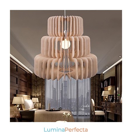 Candelabru vintage din lemn de tort cu trei straturi