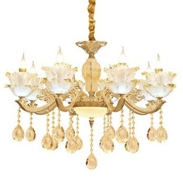 Candelabru de acasă din cristal din aliaj de zinc, atmosferă în stil european