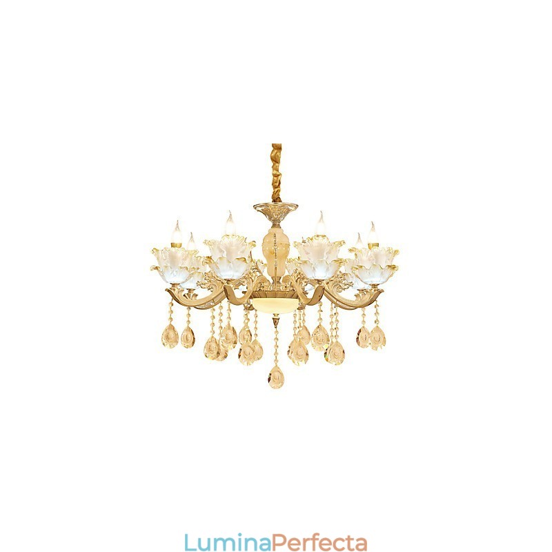 Candelabru de acasă din cristal din aliaj de zinc, atmosferă în stil european