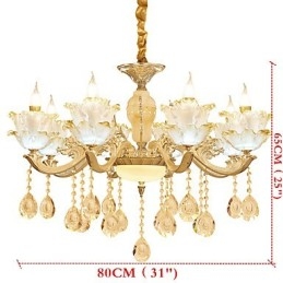 Candelabru de acasă din cristal din aliaj de zinc, atmosferă în stil european
