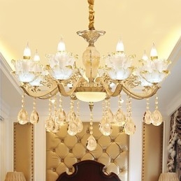 Candelabru de acasă din cristal din aliaj de zinc, atmosferă în stil european
