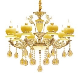Candelabru de acasă din cristal din aliaj de zinc, atmosferă în stil european