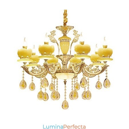 Candelabru de acasă din cristal din aliaj de zinc, atmosferă în stil european Candelabru de acasă din cristal din aliaj de zinc, atmosferă în stil european