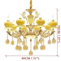 Candelabru de acasă din cristal din aliaj de zinc, atmosferă în stil european