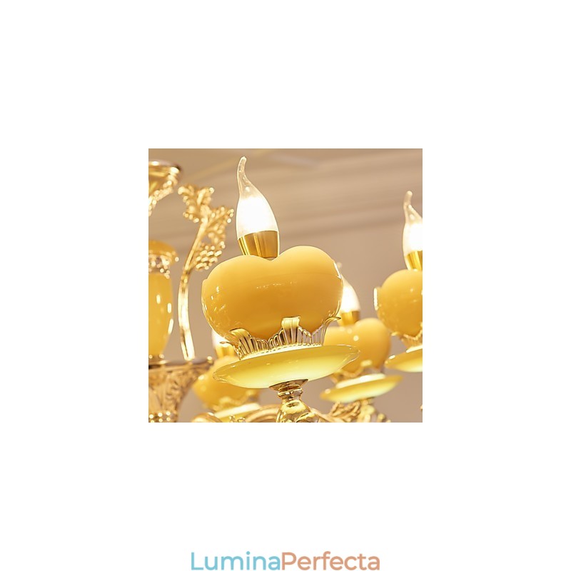 Candelabru de acasă din cristal din aliaj de zinc, atmosferă în stil european