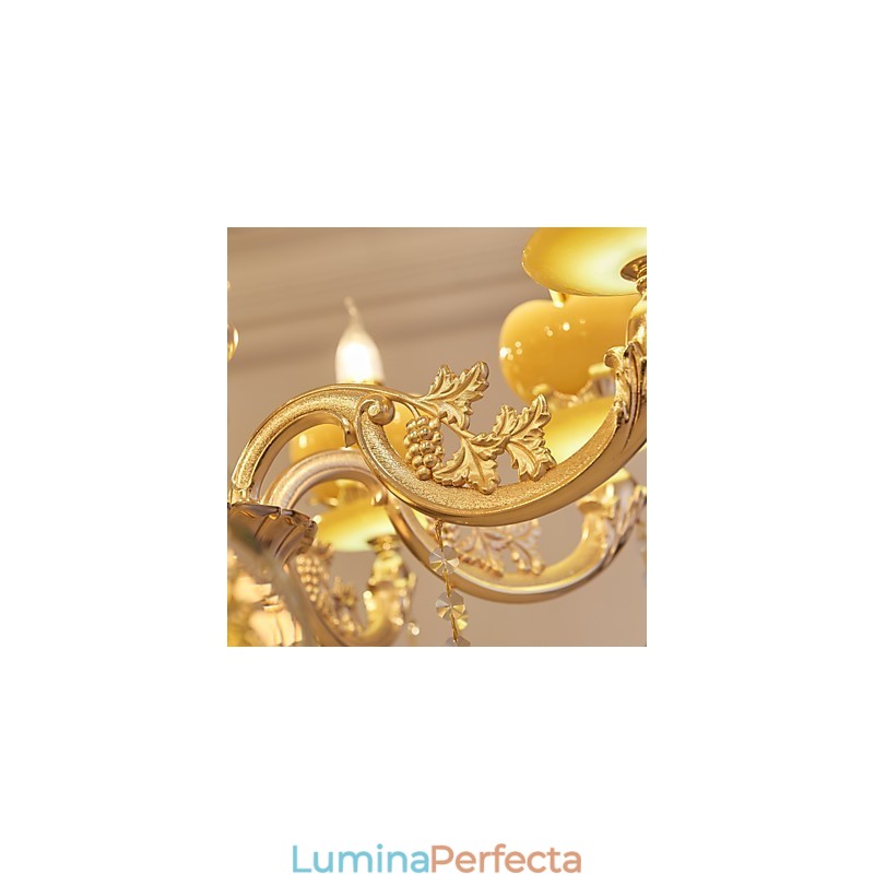 Candelabru de acasă din cristal din aliaj de zinc, atmosferă în stil european
