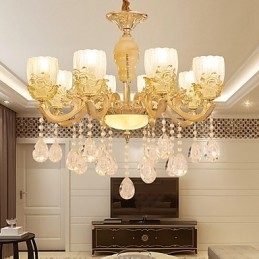 Candelabru de casă din cristal din aliaj de zinc, atmosferă în stil european