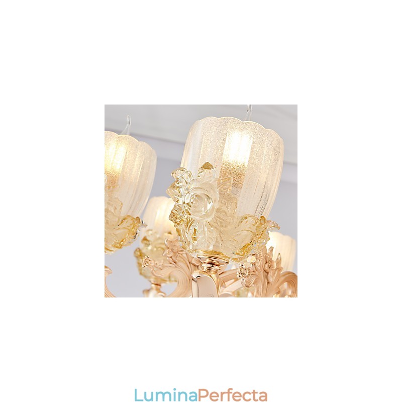 Candelabru de casă din cristal din aliaj de zinc, atmosferă în stil european