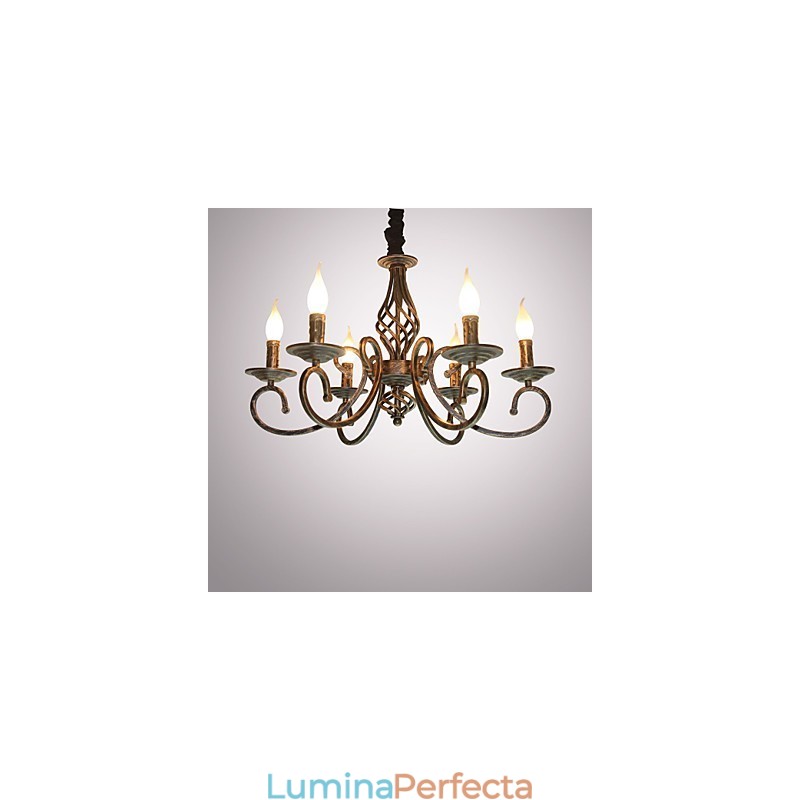 Lampă retro simplă Lampă colorată cupru Lampă lumânare