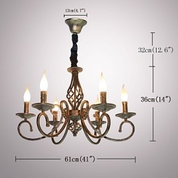 Lampă retro simplă Lampă colorată cupru Lampă lumânare