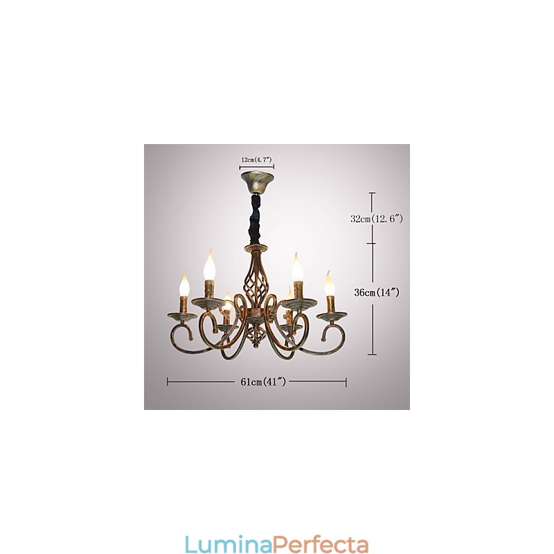 Lampă retro simplă Lampă colorată cupru Lampă lumânare
