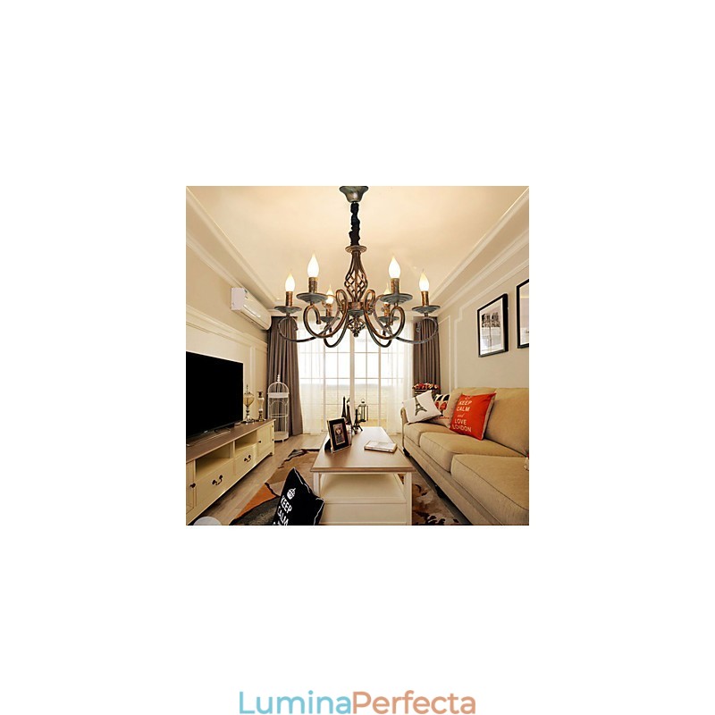 Lampă retro simplă Lampă colorată cupru Lampă lumânare