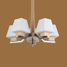 Caracteristică modernă și contemporană galvanizată pentru candelabru din lemn de bambus
