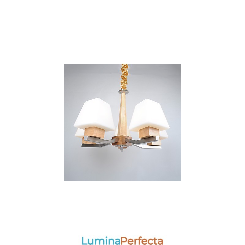 Caracteristică modernă și contemporană galvanizată pentru candelabru din lemn de bambus