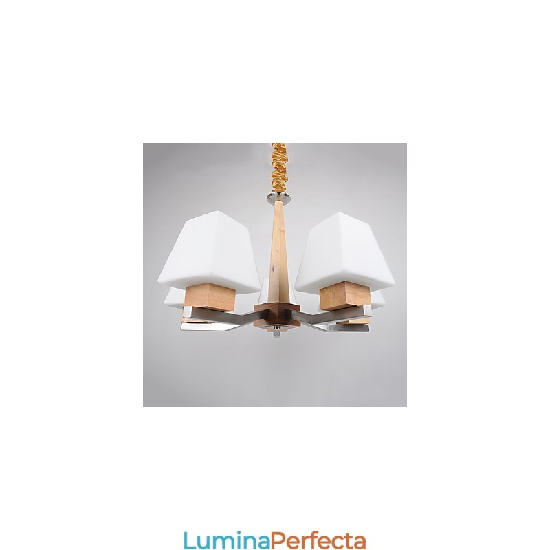 Caracteristică modernă și contemporană galvanizată pentru candelabru din lemn de bambus