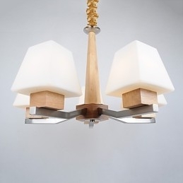 Caracteristică modernă și contemporană galvanizată pentru candelabru din lemn de bambus