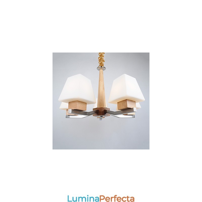 Caracteristică modernă și contemporană galvanizată pentru candelabru din lemn de bambus