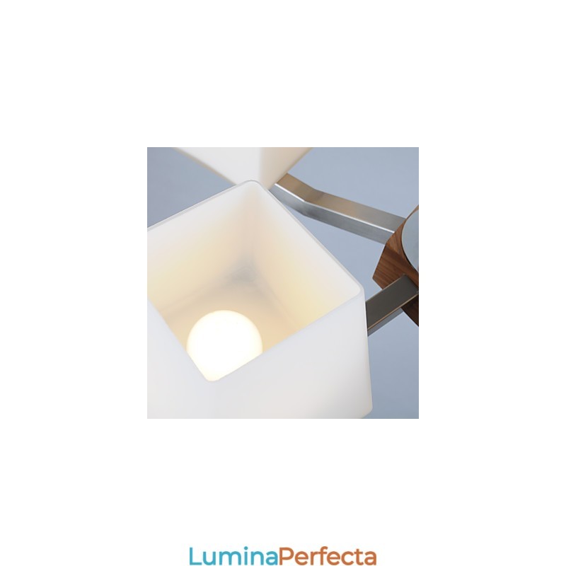 Caracteristică modernă și contemporană galvanizată pentru candelabru din lemn de bambus