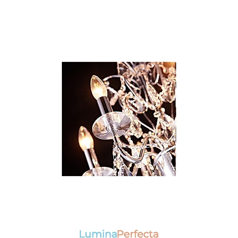 Modern, contemporan, tradițional, clasic, țară, cromat, caracteristică pentru candelabru din metal cristal