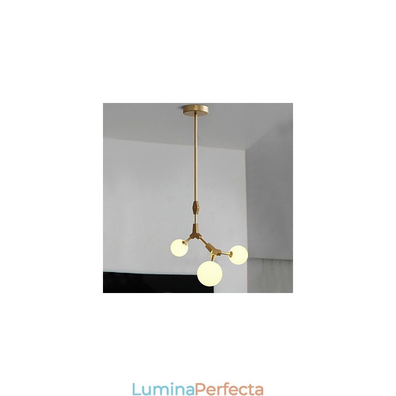 Caracteristică tradițională de pictură clasică pentru lumina suspendată din lemn de bambus în stil mini