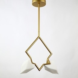 Candelabru modern din metal cu 2 lumini, candelabru din piersici, cantina Decorate