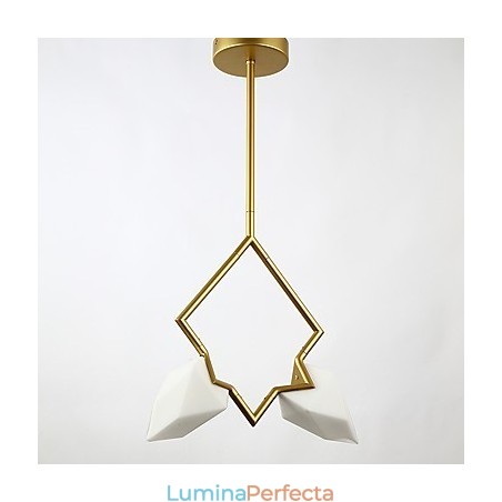 Candelabru modern din metal cu 2 lumini, candelabru din piersici, cantina Decorate Candelabru modern din metal cu 2 lumini, candelabru din piersici, cantina Decorate