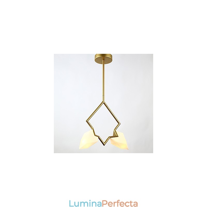Candelabru modern din metal cu 2 lumini, candelabru din piersici, cantina Decorate