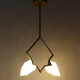 Candelabru modern din metal cu 2 lumini, candelabru din piersici, cantina Decorate