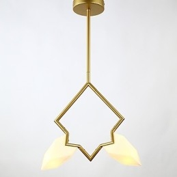 Candelabru modern din metal cu 2 lumini, candelabru din piersici, cantina Decorate
