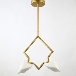 Candelabru modern din metal cu 2 lumini, candelabru din piersici, cantina Decorate