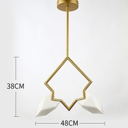 Candelabru modern din metal cu 2 lumini, candelabru din piersici, cantina Decorate