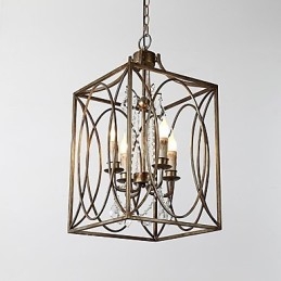 Cu patru lumini, metal, vintage, american, industrial, pictură, culoare, candelabru european, lampă cu pandantiv pentru decorațiuni de interior