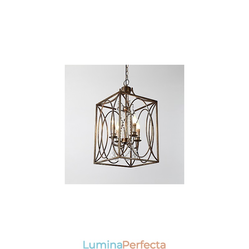 Cu patru lumini, metal, vintage, american, industrial, pictură, culoare, candelabru european, lampă cu pandantiv pentru decorațiuni de interior