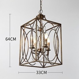 Cu patru lumini, metal, vintage, american, industrial, pictură, culoare, candelabru european, lampă cu pandantiv pentru decorațiuni de interior
