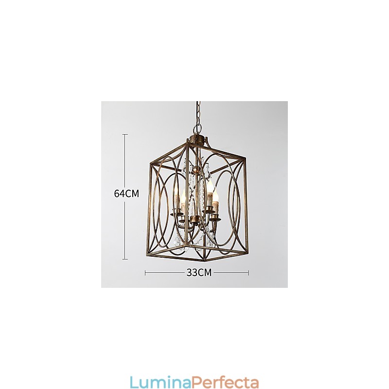 Cu patru lumini, metal, vintage, american, industrial, pictură, culoare, candelabru european, lampă cu pandantiv pentru decorațiuni de interior