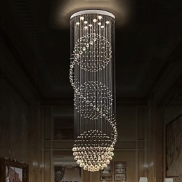 10 lumini, 2,5 metri lungime, picătură lungă, picătură de ploaie, candelabru modern de tavan din cristal pentru interior.
