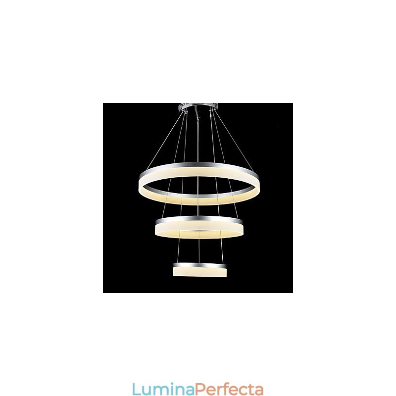 Candelabru rotund Iluminat Lămpi moderne din acril Plafoniere de lux cu trei inele