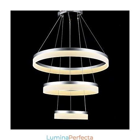 Candelabru rotund Iluminat Lămpi moderne din acril Plafoniere de lux cu trei inele