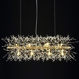 Caracteristică tradițională clasică galvanizată pentru candelabru din metal cristal