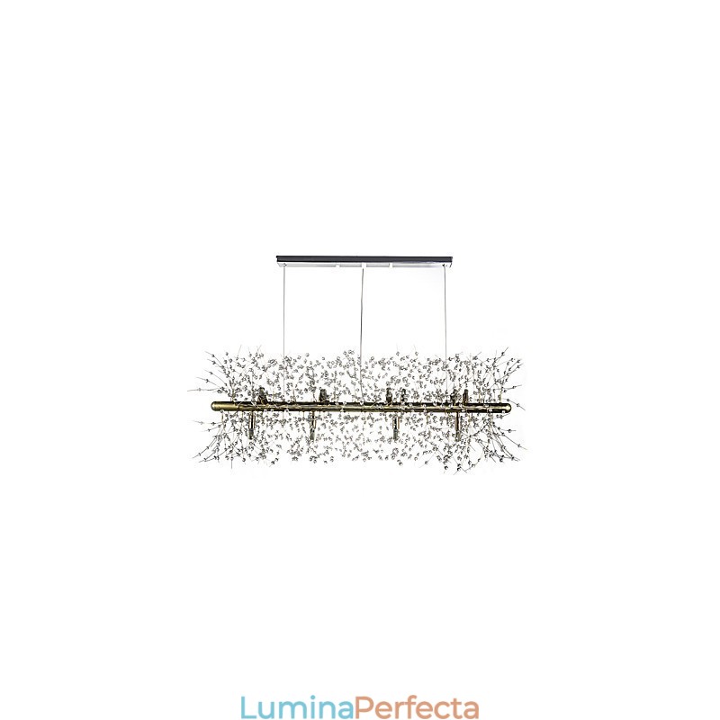Caracteristică tradițională clasică galvanizată pentru candelabru din metal cristal