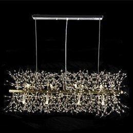 Caracteristică tradițională clasică galvanizată pentru candelabru din metal cristal