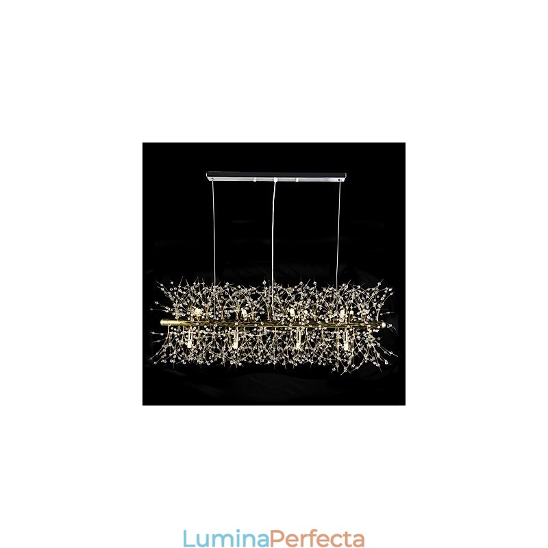 Caracteristică tradițională clasică galvanizată pentru candelabru din metal cristal
