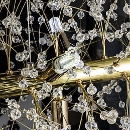 Caracteristică tradițională clasică galvanizată pentru candelabru din metal cristal