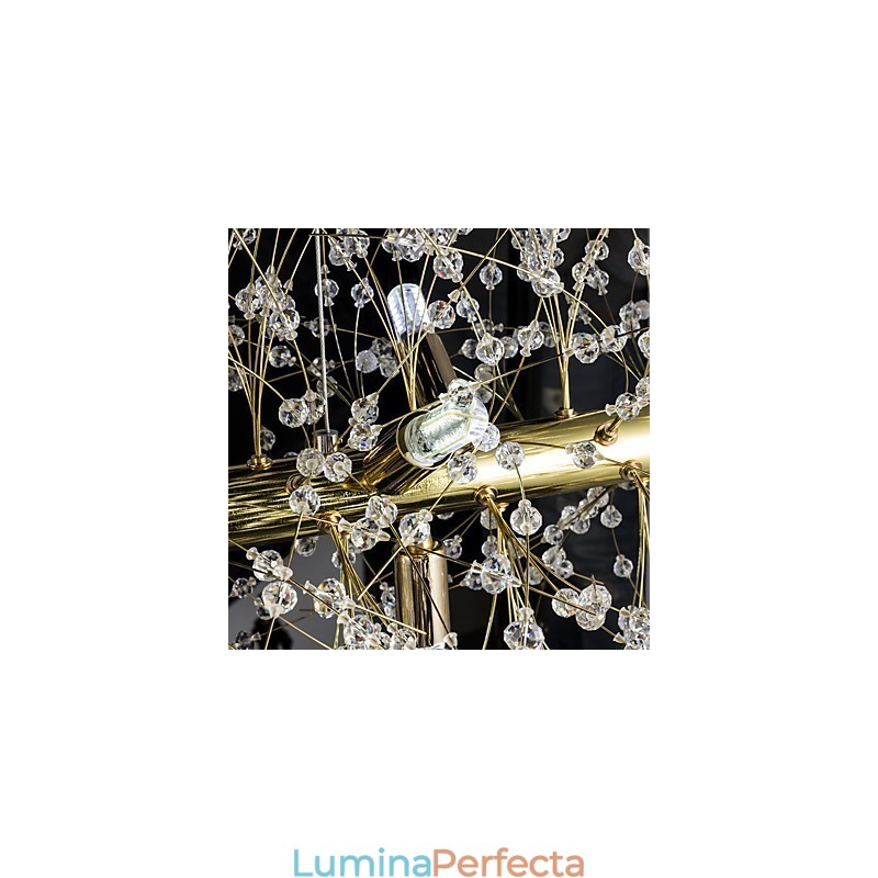 Caracteristică tradițională clasică galvanizată pentru candelabru din metal cristal