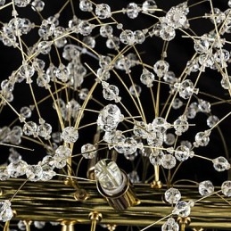 Caracteristică tradițională clasică galvanizată pentru candelabru din metal cristal