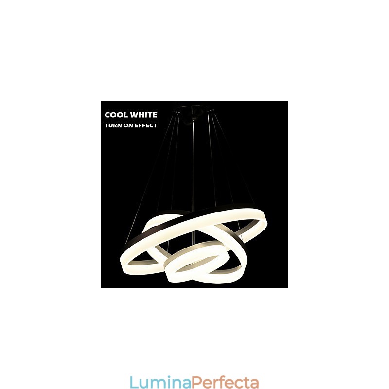 Candelabru rotund Iluminat Lămpi moderne din acril Plafoniere de lux cu trei inele