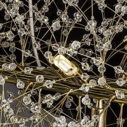 Caracteristică tradițională clasică galvanizată pentru candelabru din metal cristal