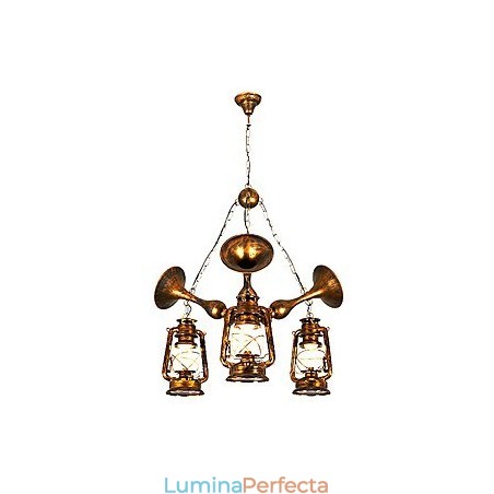 Rustic Lodge Vintage Retro Country Globe Pictură Caracteristică pentru Mini Style Designers Candelabru din metal Rustic Lodge Vintage Retro Country Globe Pictură Caracteristică pentru Mini Style Designers Candelabru din metal